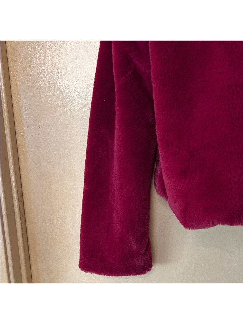 Candie's Rich Raspberry Teddy Jacket size M - Picture 4 of 10